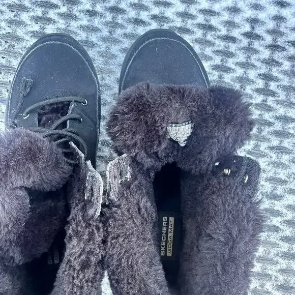 Skechers On The Go Gen 5 Women’s Faux Fur Lined Leather Winter Boots Size 8.5 - Picture 8 of 13